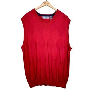 OSCAR DE LA RENTA Vintage Argyle Knit Sweater Vest
